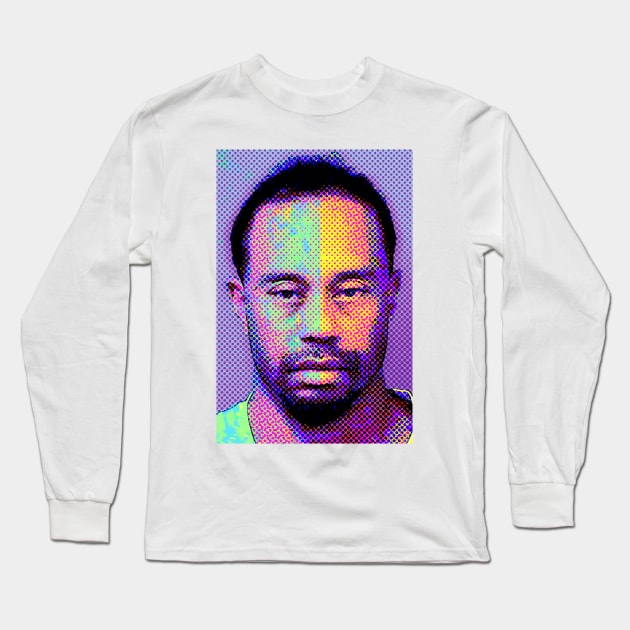 Tiger Woods Mugshot Long Sleeve T-Shirt by SABREart